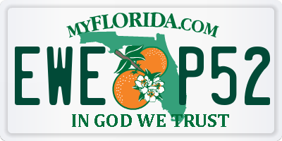 FL license plate EWEP52