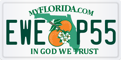 FL license plate EWEP55