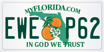 FL license plate EWEP62