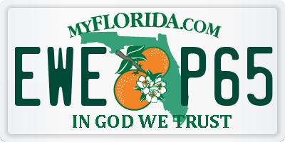 FL license plate EWEP65