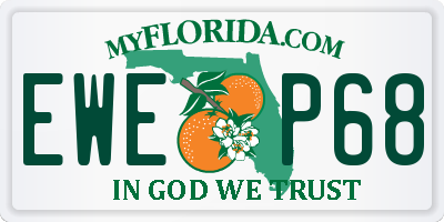 FL license plate EWEP68
