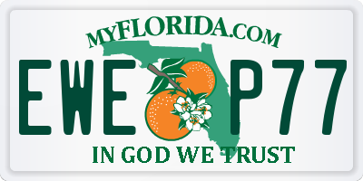 FL license plate EWEP77