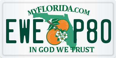 FL license plate EWEP80