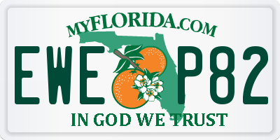 FL license plate EWEP82