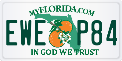 FL license plate EWEP84
