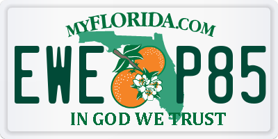 FL license plate EWEP85