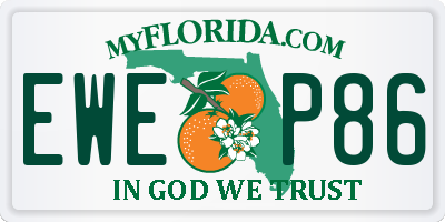 FL license plate EWEP86