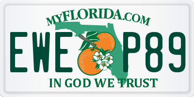 FL license plate EWEP89