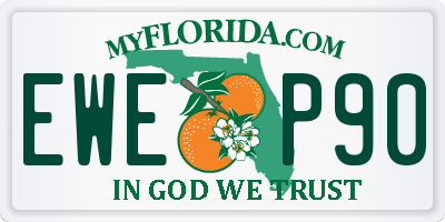 FL license plate EWEP90