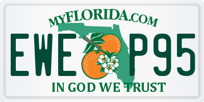 FL license plate EWEP95