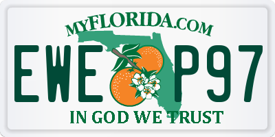 FL license plate EWEP97