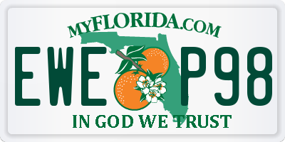 FL license plate EWEP98