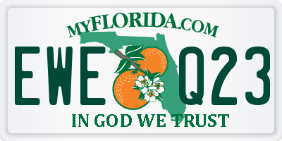 FL license plate EWEQ23