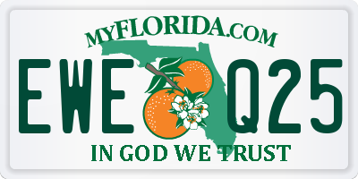 FL license plate EWEQ25