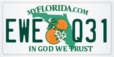 FL license plate EWEQ31
