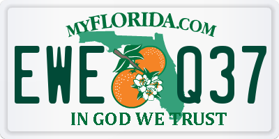 FL license plate EWEQ37