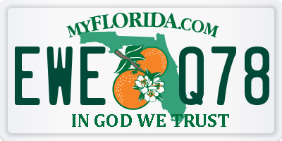 FL license plate EWEQ78