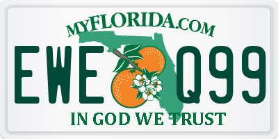 FL license plate EWEQ99