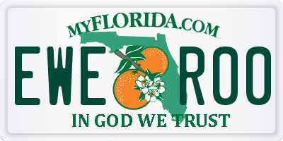 FL license plate EWER00
