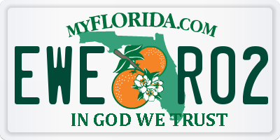 FL license plate EWER02