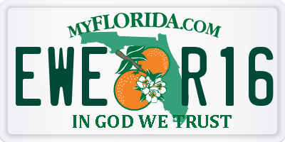 FL license plate EWER16