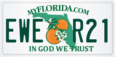 FL license plate EWER21