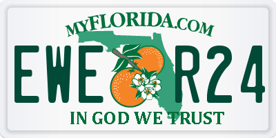 FL license plate EWER24