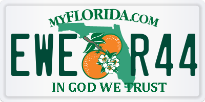 FL license plate EWER44