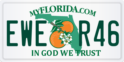 FL license plate EWER46