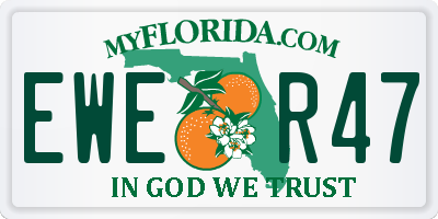 FL license plate EWER47