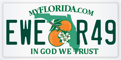 FL license plate EWER49