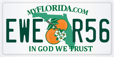 FL license plate EWER56