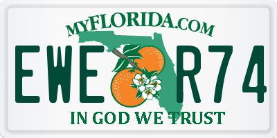 FL license plate EWER74