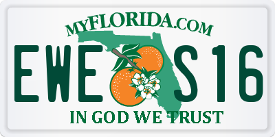 FL license plate EWES16