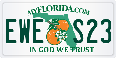 FL license plate EWES23