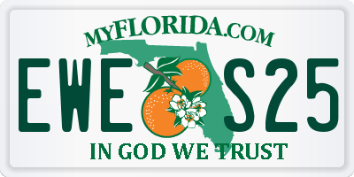 FL license plate EWES25