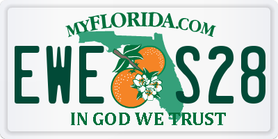 FL license plate EWES28