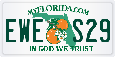FL license plate EWES29