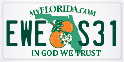 FL license plate EWES31