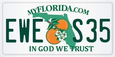 FL license plate EWES35