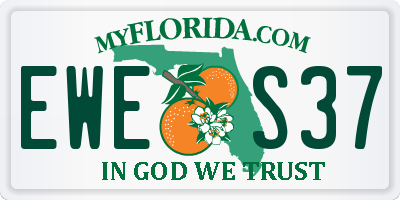 FL license plate EWES37