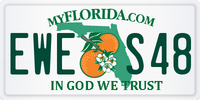 FL license plate EWES48