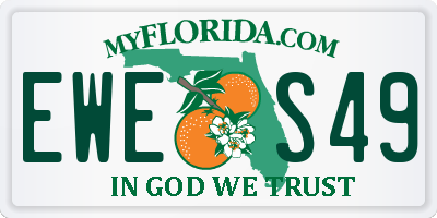 FL license plate EWES49