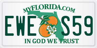 FL license plate EWES59