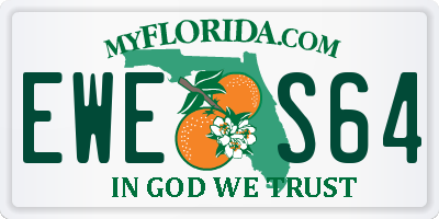 FL license plate EWES64