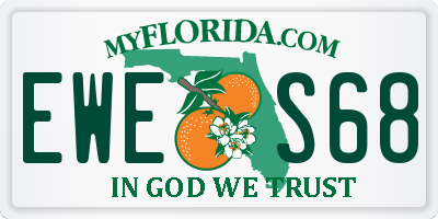 FL license plate EWES68