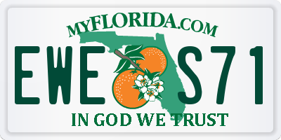 FL license plate EWES71