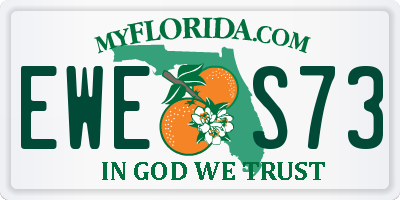 FL license plate EWES73
