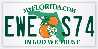 FL license plate EWES74
