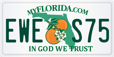 FL license plate EWES75